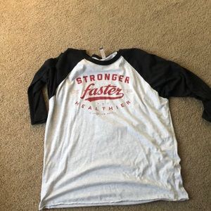 Stronger faster healthy 3/4 t shirt